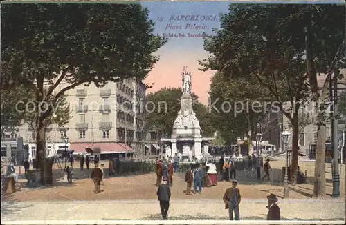 Barcelona Cataluna Plaza Palacio Monumento Kat. Barcelona