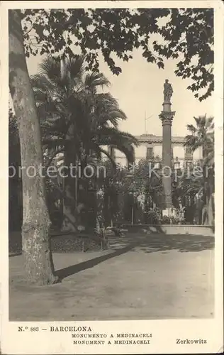 Barcelona Cataluna Monumento a Medinaceli Kat. Barcelona