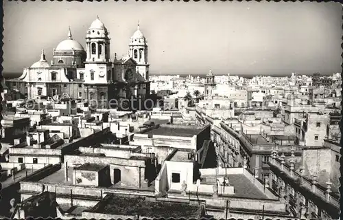 Cadiz Andalucia Vista parcial y Catedral Kat. Cadiz