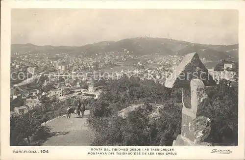 Barcelona Cataluna Monte del Tibidabo desde las Tres Cruces Kat. Barcelona