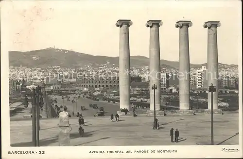 Barcelona Cataluna Avenida Triunfal del Parque de Montjuich Kat. Barcelona