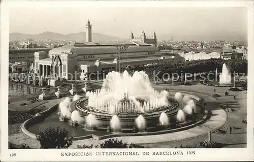 Barcelona Cataluna Exposicion Internacional 1929 Fuente Monumental Kat. Barcelona