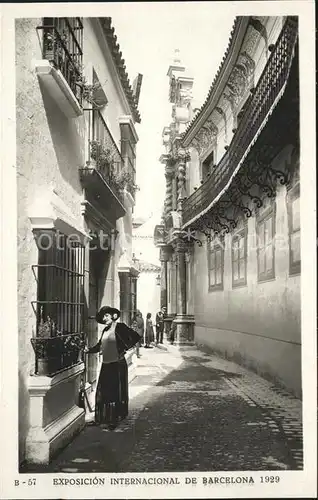 Barcelona Cataluna Exposicion Internacional 1929 Pueblo Espanol Calle de las Bulas Palacio de Penaflor Kat. Barcelona