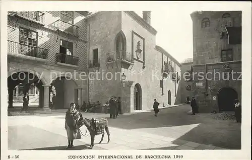 Barcelona Cataluna Exposicion Internacional 1929 Pueblo Espanol Porticos de Sangueesa Calle de la Conquista Kat. Barcelona