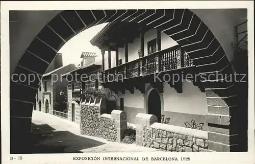 Barcelona Cataluna Exposicion Internacional 1929 Pueblo Espanol Calle de Caballeros Kat. Barcelona