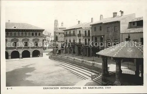 Barcelona Cataluna Exposicion Internacional 1929 Pueblo Espanol Plaza Mayor Kat. Barcelona