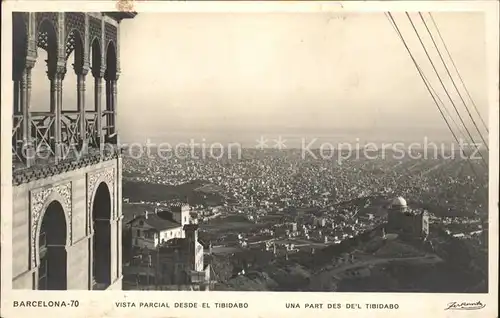 Barcelona Cataluna Vista parcial desde el Tibidabo Kat. Barcelona