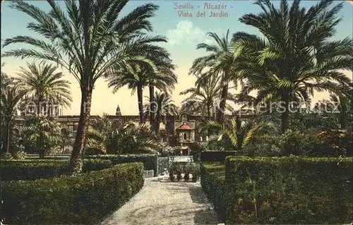 Sevilla Andalucia Alcazar vista del jardin Koenigspalast Mittelalter Kat. Sevilla 