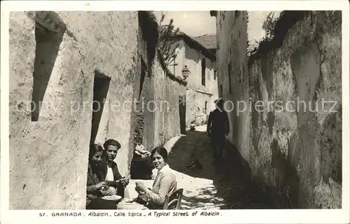 Granada Andalucia Albaicin Calle tipica Kat. Granada