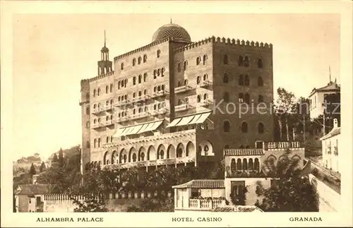 Granada Andalucia Alhambra Palace Hotel Casino Kat. Granada