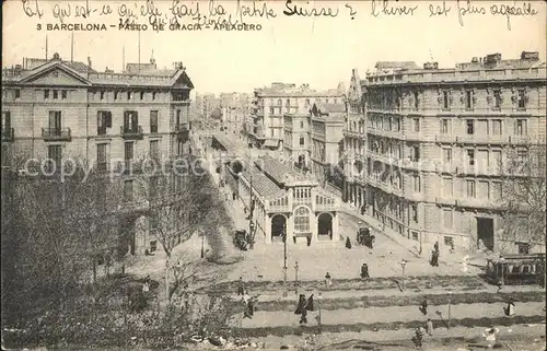 Barcelona Cataluna Paseo de Gracia Apeadero Kat. Barcelona