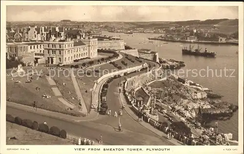 Plymouth Plymouth Vew from Smeaton Tower Tuck s Post Card Kat. Plymouth