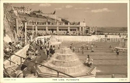 Plymouth Plymouth The Lido Tuck s Post Card Kat. Plymouth