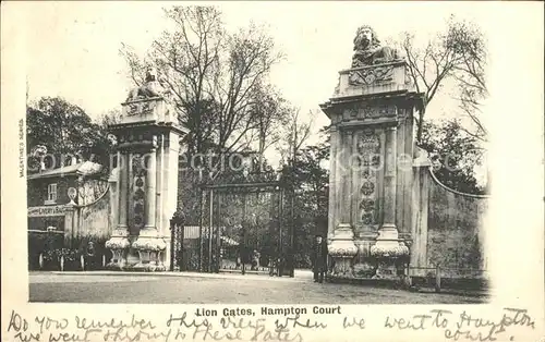 Hampton Court Lion Gates Kat. Herefordshire County of