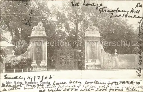 Hampton Court Lion Gates Kat. Herefordshire County of