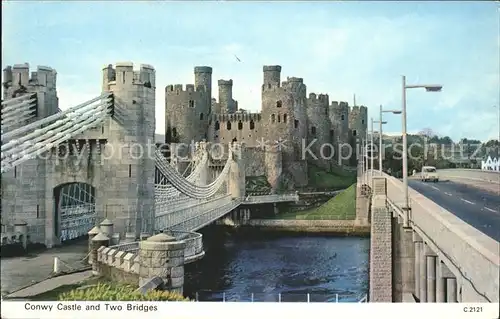 Conwy Castle and Two Bridges Kat. Conwy