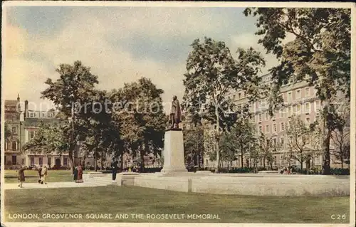 London Grosvenor Square Roosevelt Memorial Kat. City of London