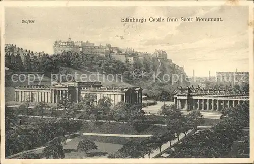 Edinburgh Castle view from Scott Monument Kat. Edinburgh