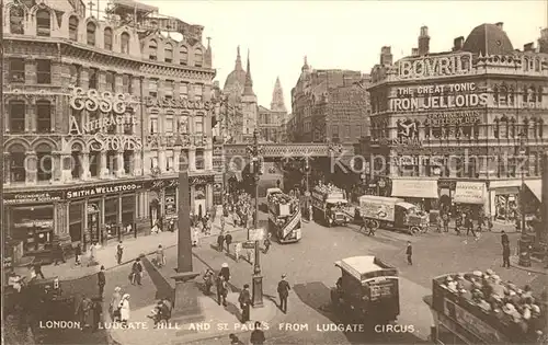 London Ludgate Hill St Paul s Cathedral from Ludgate Circus Kat. City of London