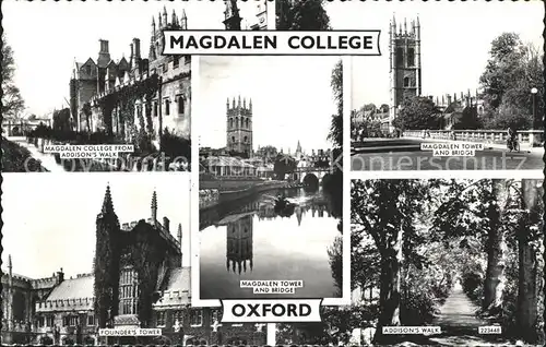 Oxford Oxfordshire Magdalen College Tower Bridge Addison's Walk / Oxford /Oxfordshire