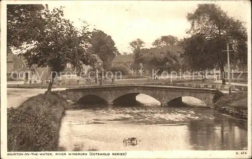 Bourton on the Water River Windrush Bridge Kat. Cotswold