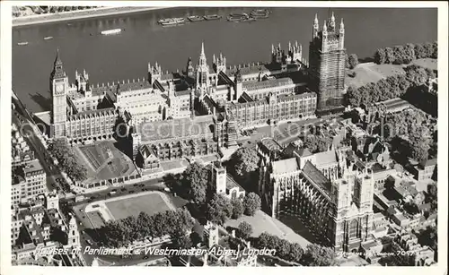 London Houses of Parliament Westminster Abbey aerial view Kat. City of London