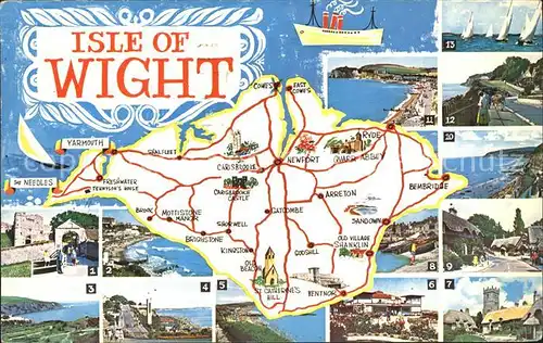 Isle of Wight UK Attractions of the Island Map / Isle of Wight /Isle of Wight