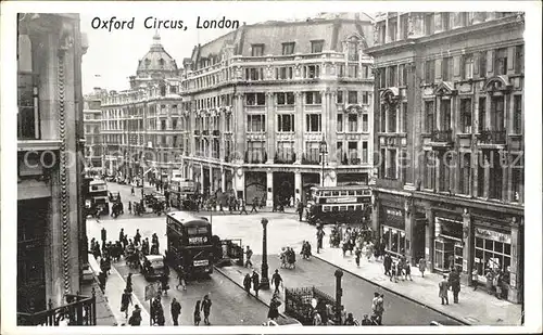 London Oxford Circus Doppeldeckerbus Kat. City of London