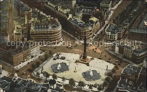 London Trafalgar Square Monument aerial view Kat. City of London