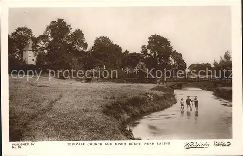 Ealing Perivale Church and River Brent Kat. Ealing