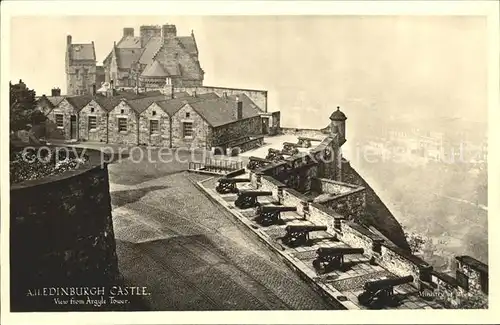 Edinburgh Castle view from Argyle Tower Canons Kat. Edinburgh