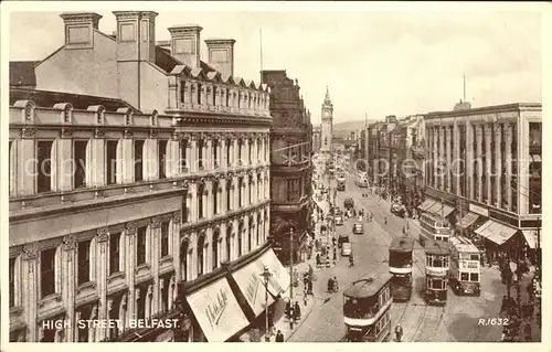 Belfast High Street Doppeldeckerbus Valentine s Post Card Kat. Belfast