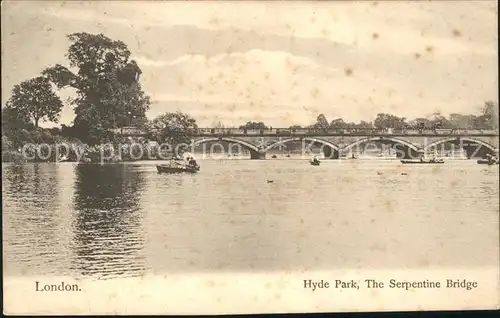 London Hyde Park Serpentine Bridge Kat. City of London