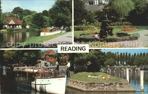 Reading Thames Side Forbury Gardens Promenade Caversham Lock Kat. Reading