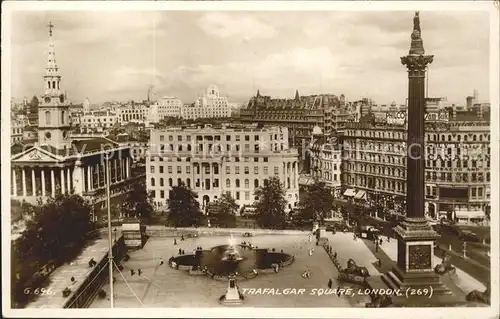 London Trafalgar Square Nelson s Column Valentine s Post Card Kat. City of London