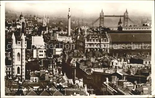 London View from Dome of St Paul s Cathedral Tower Bridge Excel Series Kat. City of London