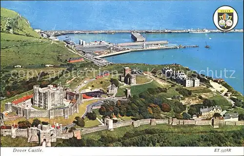 Dover Kent Castle Harbour aerial view Wappen / Dover /Kent CC