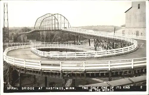 Hastings Minnesota Spiral Bridge over Mississippi River Kat. Hastings