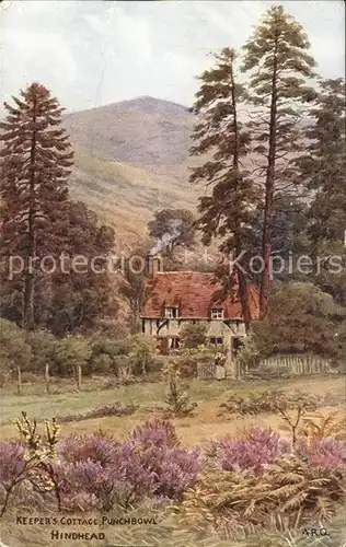 Hindhead Keepers Cottage Punchbowl Kuenstlerkarte Kat. Waverley