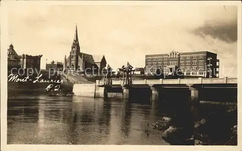 Mont Laurier Banks of River Du Lievre Bridge Church Kat. Mont laurier