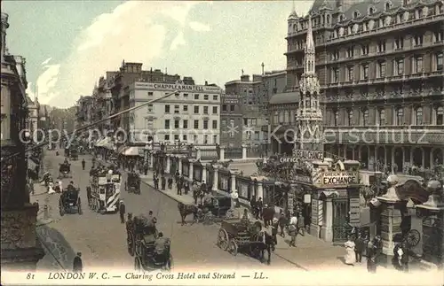 London Charing Cross Hotel and Strand Kat. City of London