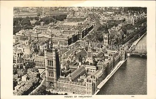 London Houses of Parliament aerial view Kat. City of London