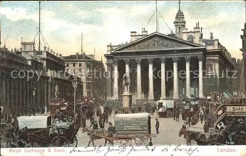 London Royal Exchange and Bank of England Memorial Kutsche Kat. City of London