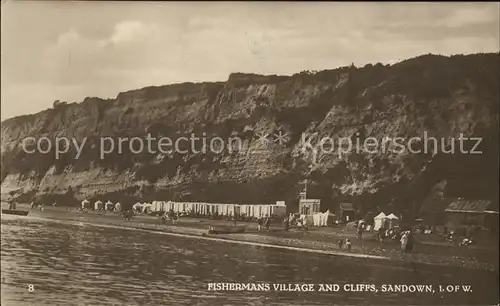 Sandown Isle of Wight Fishermans Village and Cliffs Kat. Isle of Wight
