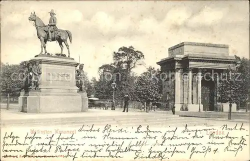 London Wellington Monument Reiterstandbild Kat. City of London