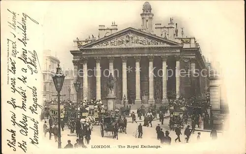 London Royal Exchange Monument Kat. City of London