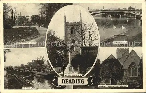 Reading Forbury Gardens Bridge Church Sonning Lock Excel Series Kat. Reading