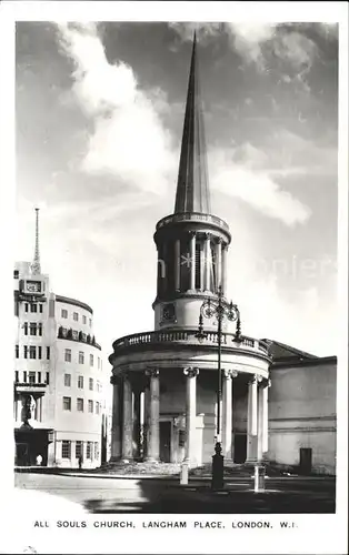 London All Souls Church Langham Place Kat. City of London