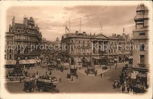 London Piccadilly Circus Monument Bus Automobil Kat. City of London