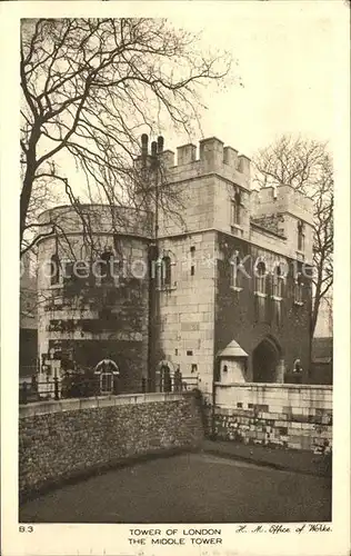 London Middle Tower of Tower of London Kat. City of London